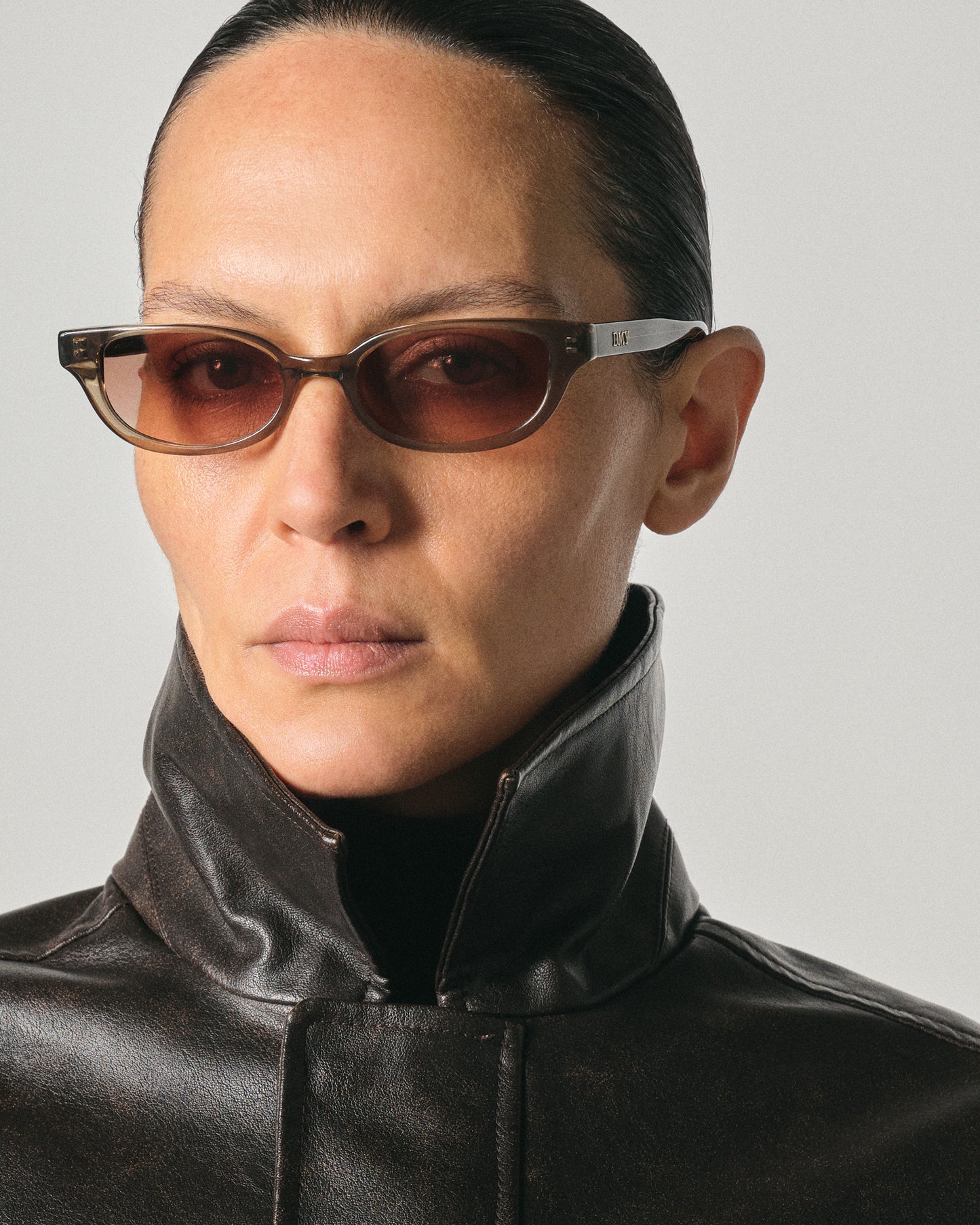 Romi Transparent Olive Sunglasses