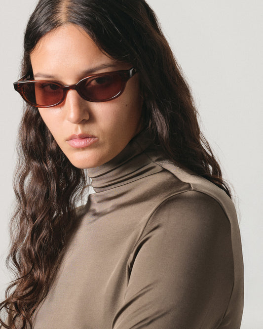 Romi Transparent Rust Sunglasses