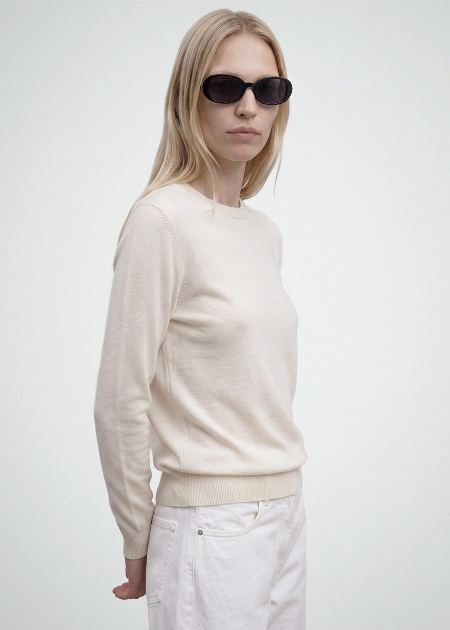 Delphine Black Oval Sunglasses